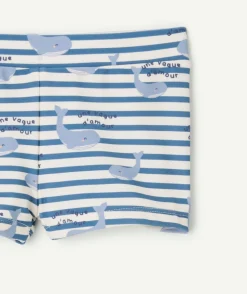 Boxer bébé garçon rayé imprimé baleine
