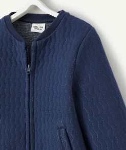 Cardigan bébé fille vert avec fils couleur argentée