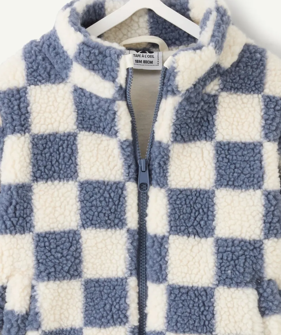 Cardigan bébé garçon zippé effet moumoute