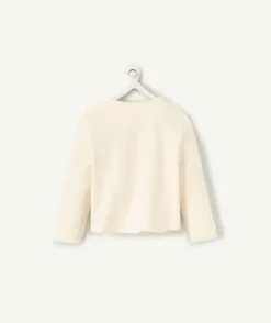 Cardigan cache cœur naissance fille écru