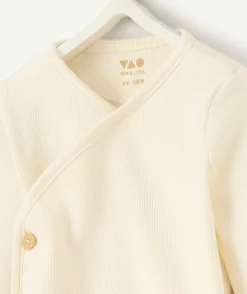 Cardigan cache cœur naissance fille écru