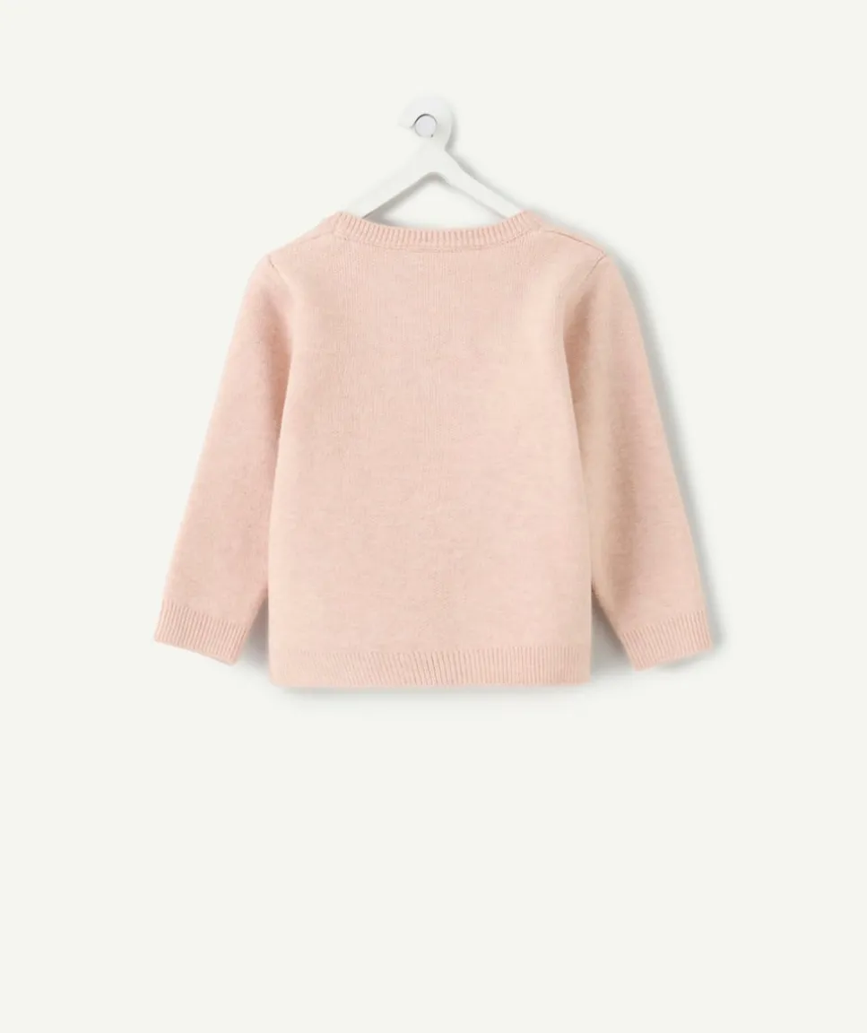 Cardigan naissance fille rose