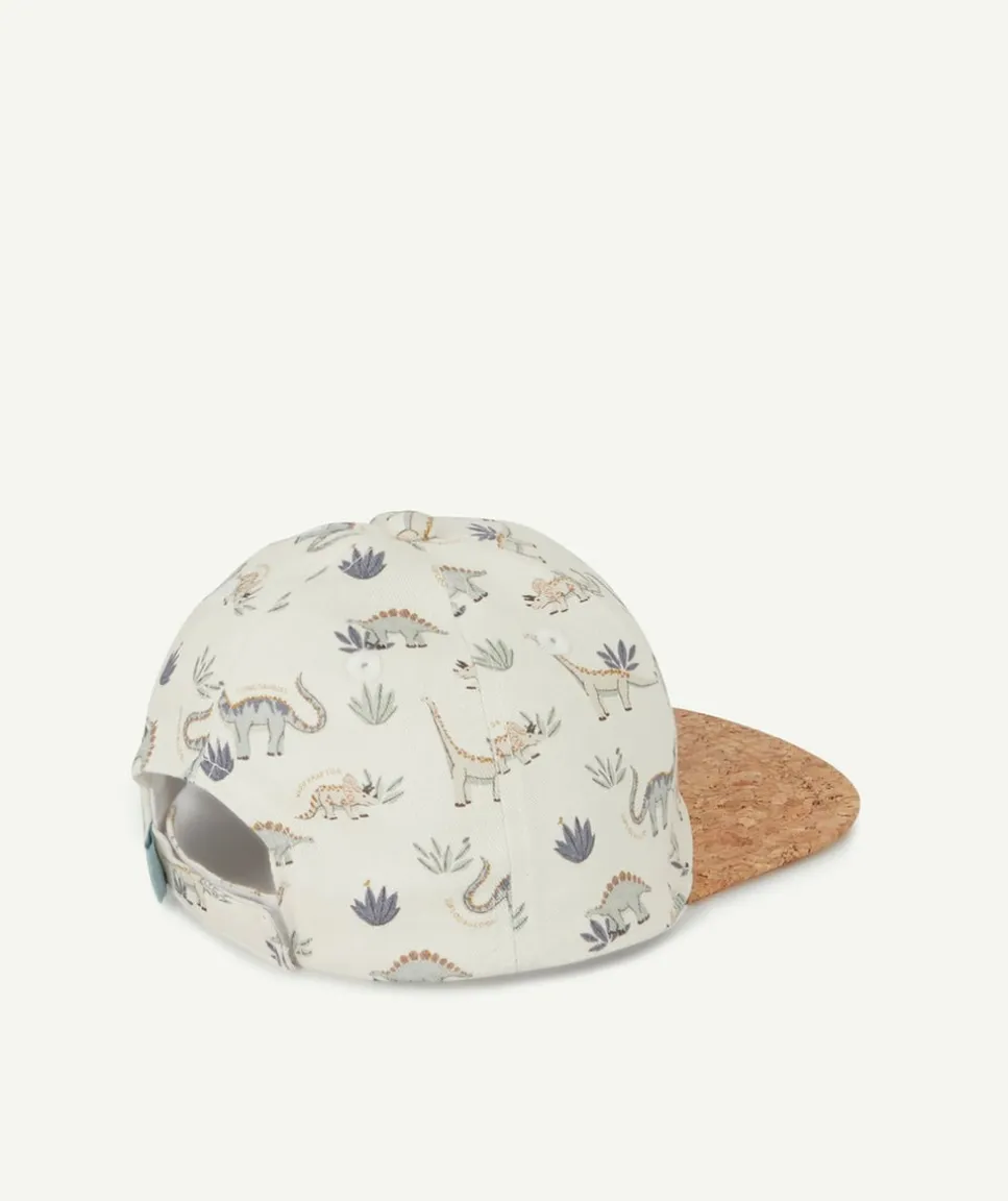 Casquette bébé garçon dinosaures et visière effet liège