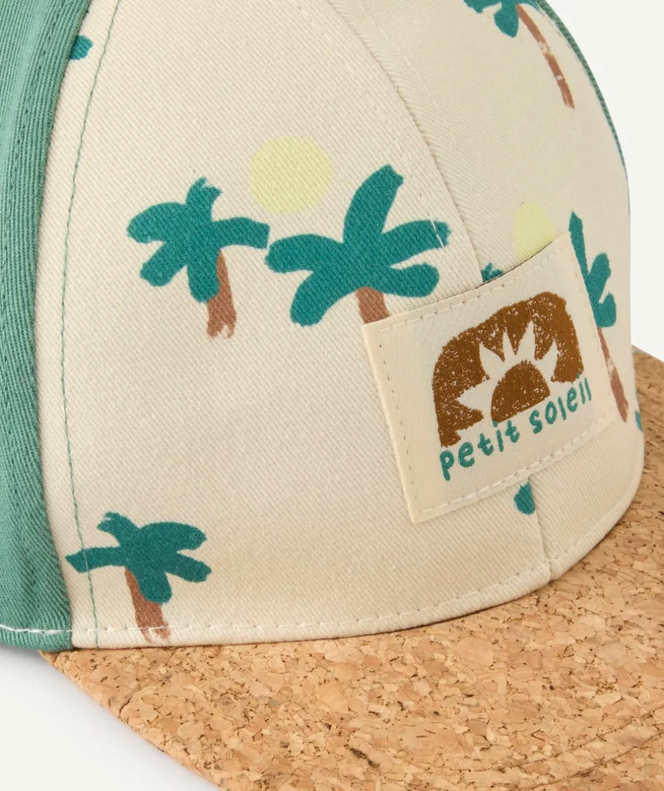Casquette bébé garçon imprimé palmier effet liège