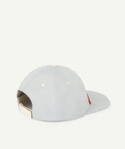 Casquette bleu ciel avec arc-en-ciel en bouclette