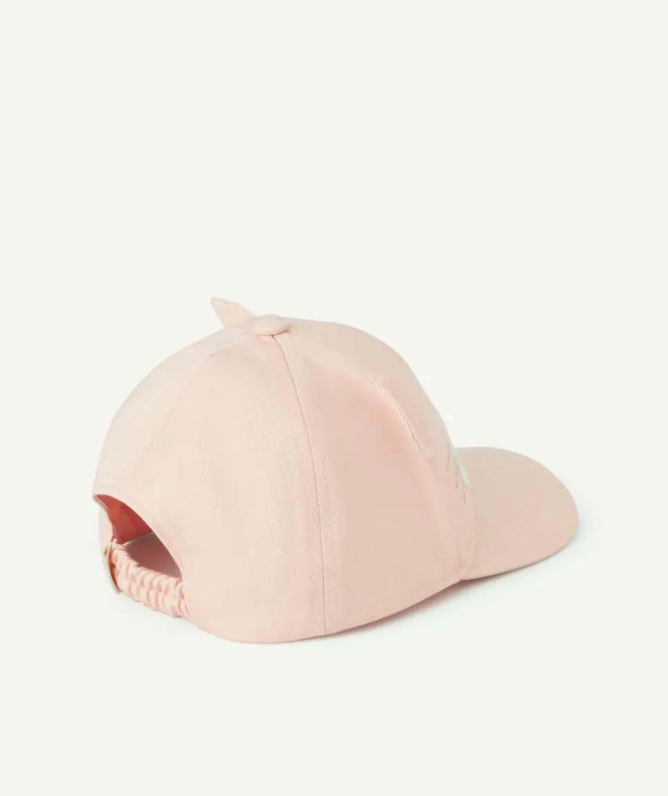 Casquette chat bébé fille rose