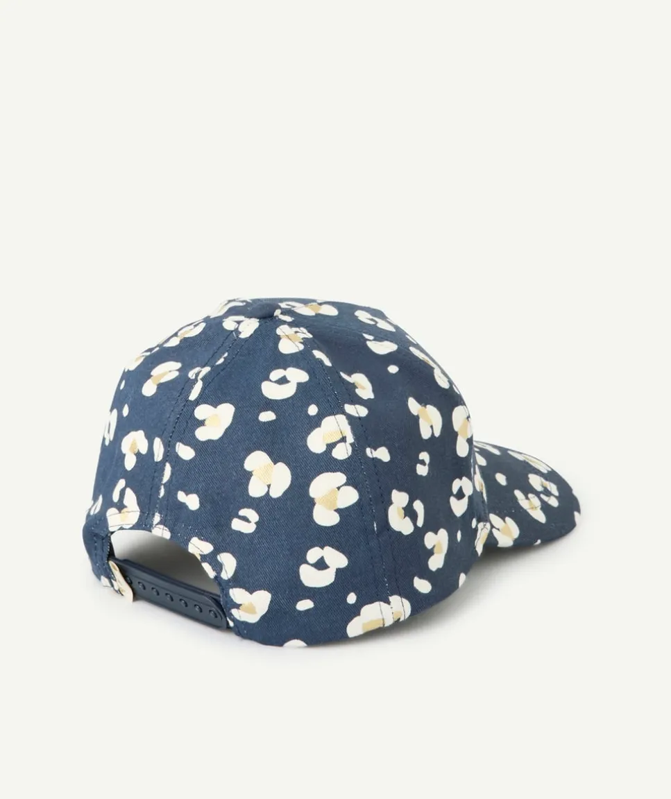 Casquette fille imprimé bleu