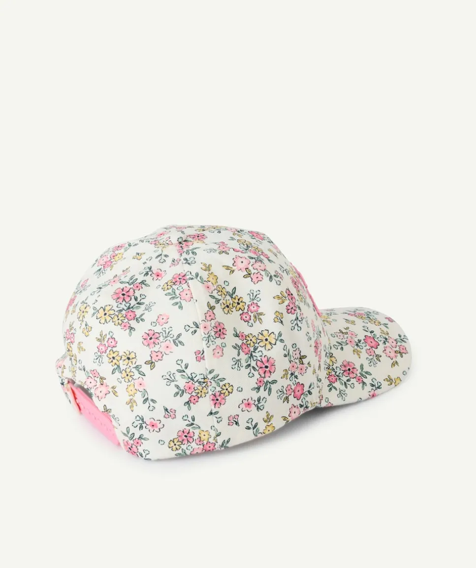 Casquette fille imprimée fleurs