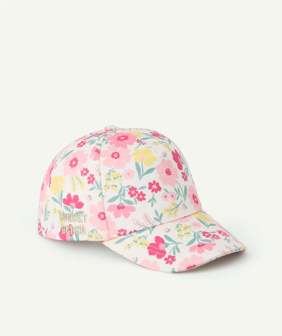 Casquette fille imprimé floral coloré