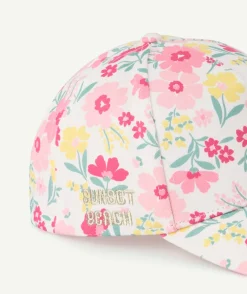 Casquette fille imprimé floral coloré