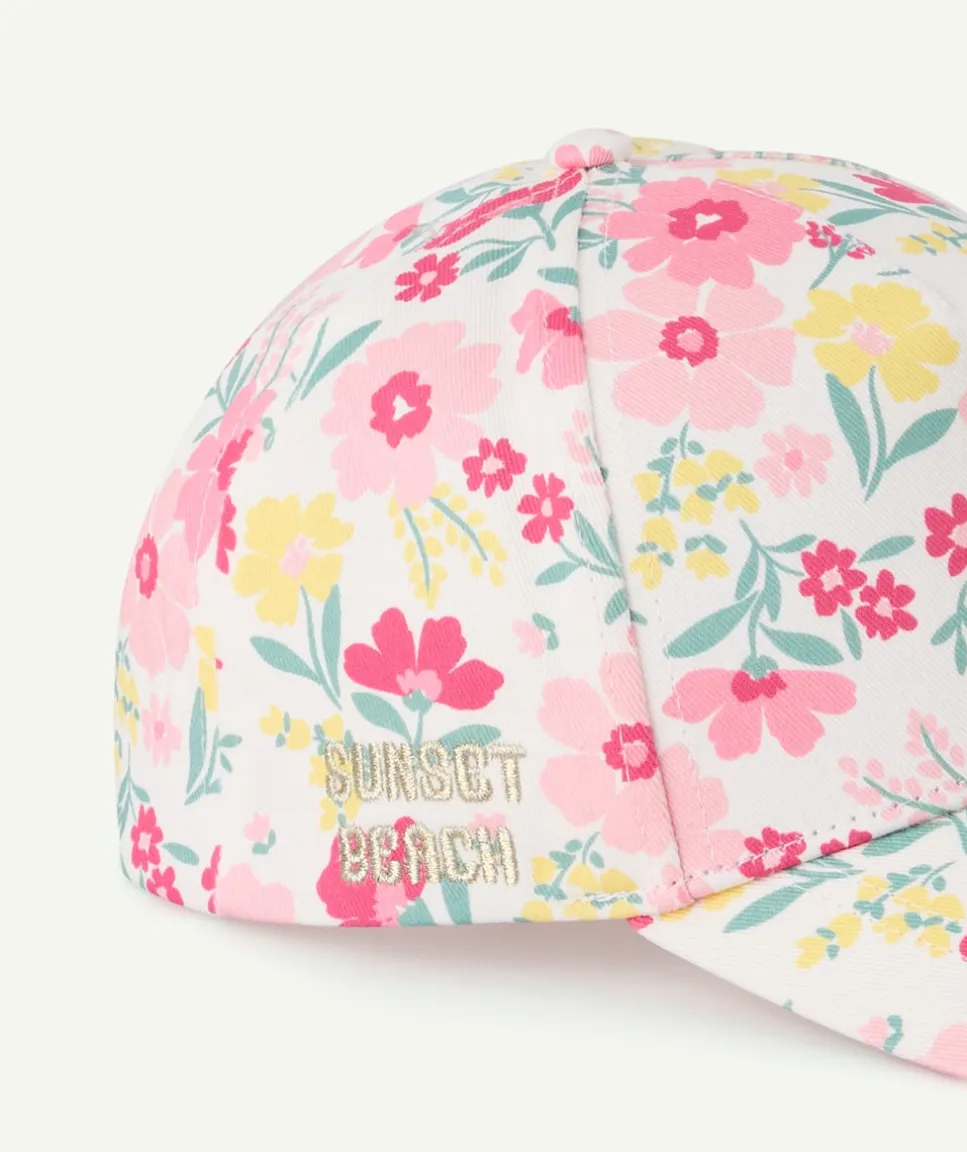 Casquette fille imprimé floral coloré