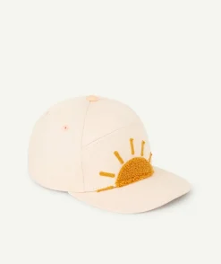 Casquette fille rose avec soleil en bouclette