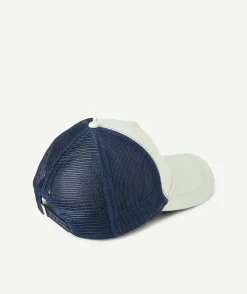 Casquette garçon bleu et blanc