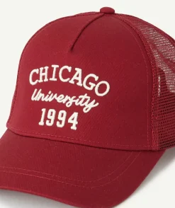 Casquette garçon bordeaux thème chicago université
