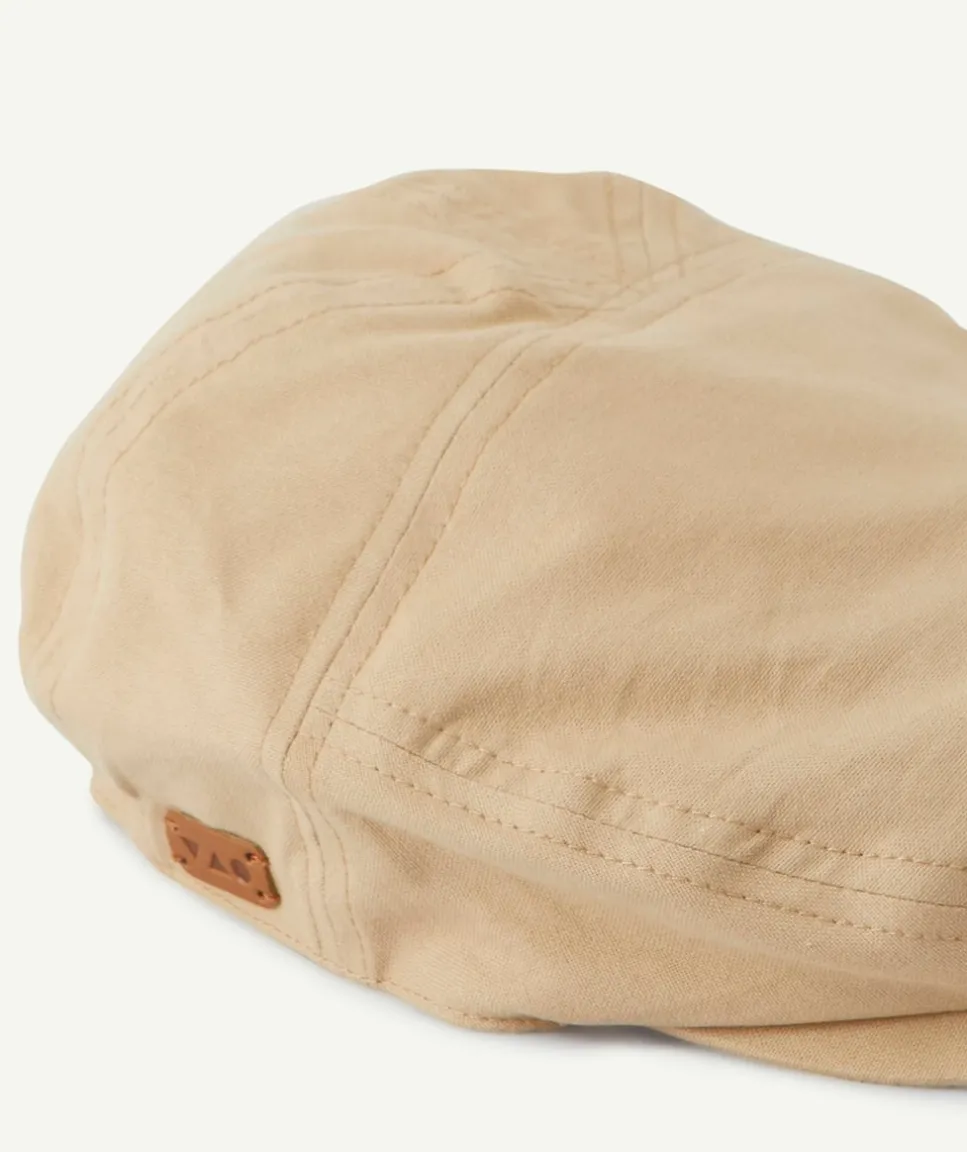 Casquette garçon coton beige