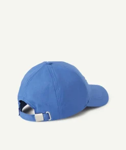 Casquette garçon en coton bleu avec message sole brodé