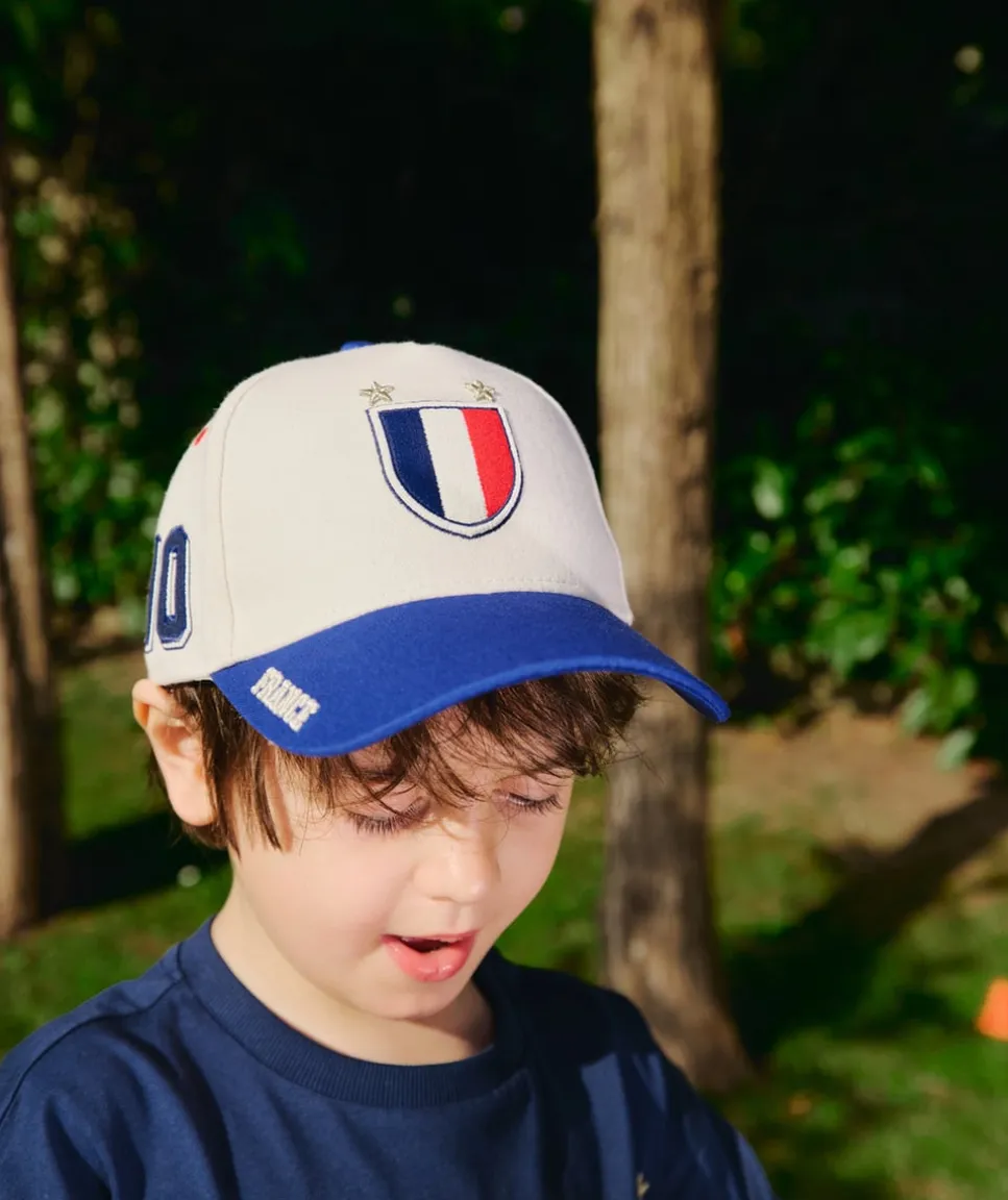 Casquette garçon imprimé france colorblock