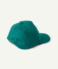 Casquette garçon verte avec patch