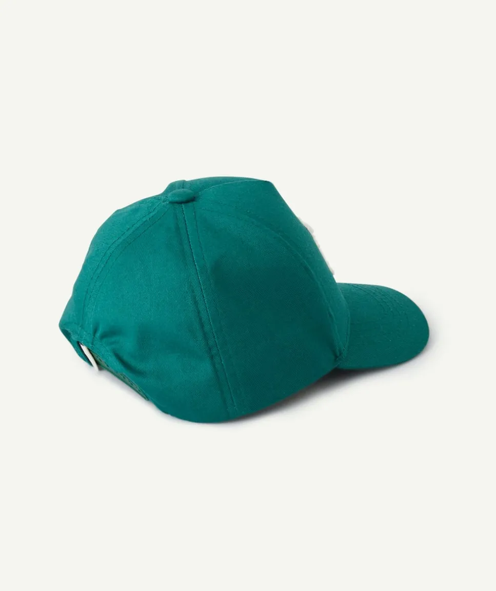 Casquette garçon verte avec patch