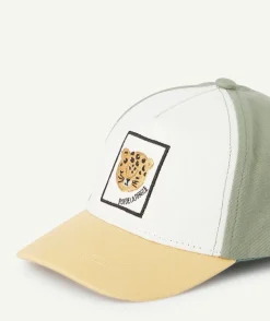 Casquette kaki et jaune avec lion pour bébé garçon
