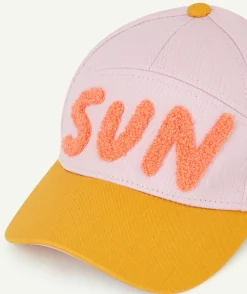 Casquette lilas avec message fun en bouclette