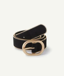 Ceinture fille en velours noire