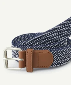 Ceinture tressée garçon bleu