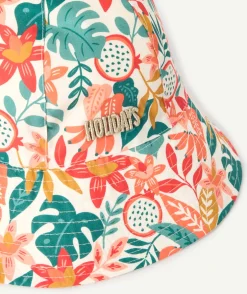 Chapeau fille imprimé tropical