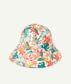 Chapeau fille imprimé tropical