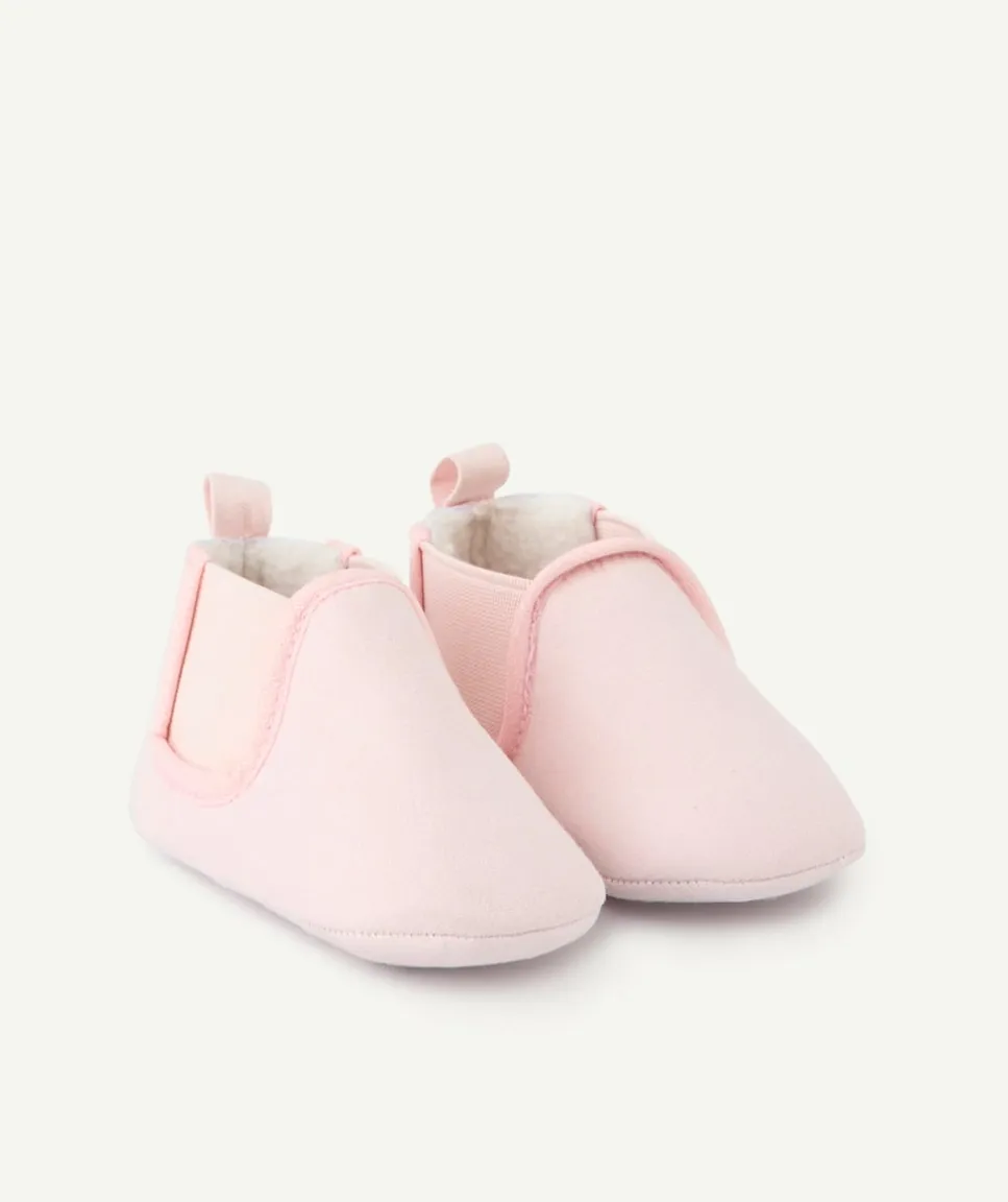 Chausson bébé fille rose pâle