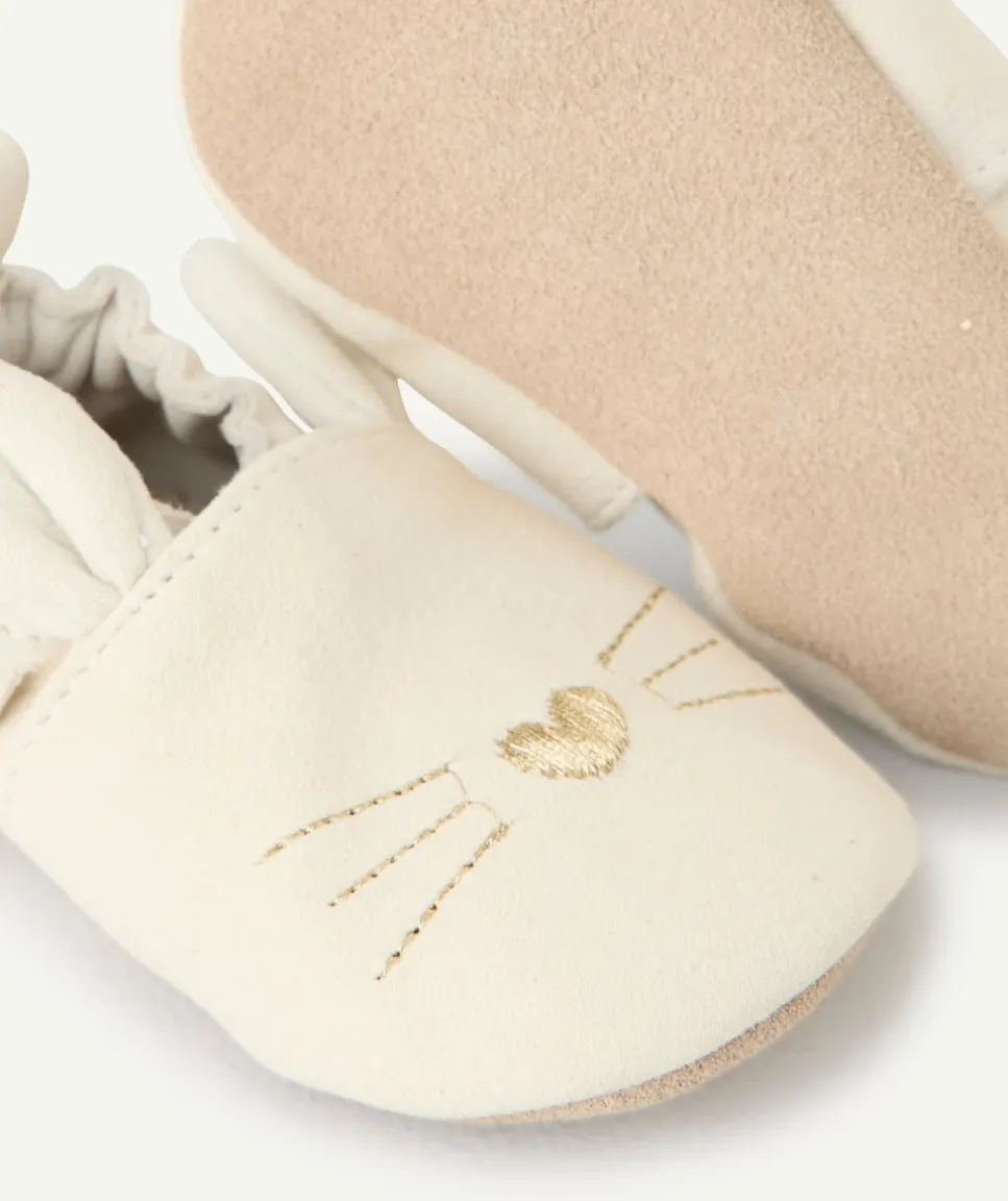 Chaussons bébé fille lapin blanc