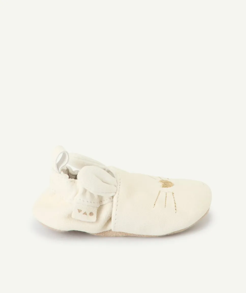Chaussons bébé fille lapin blanc