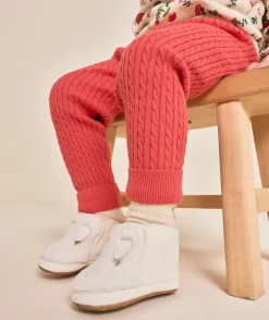 Chaussons bébé fille motif lapin blanc