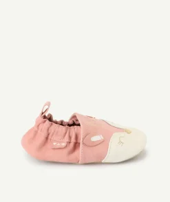 Chaussons bébé fille rose animal