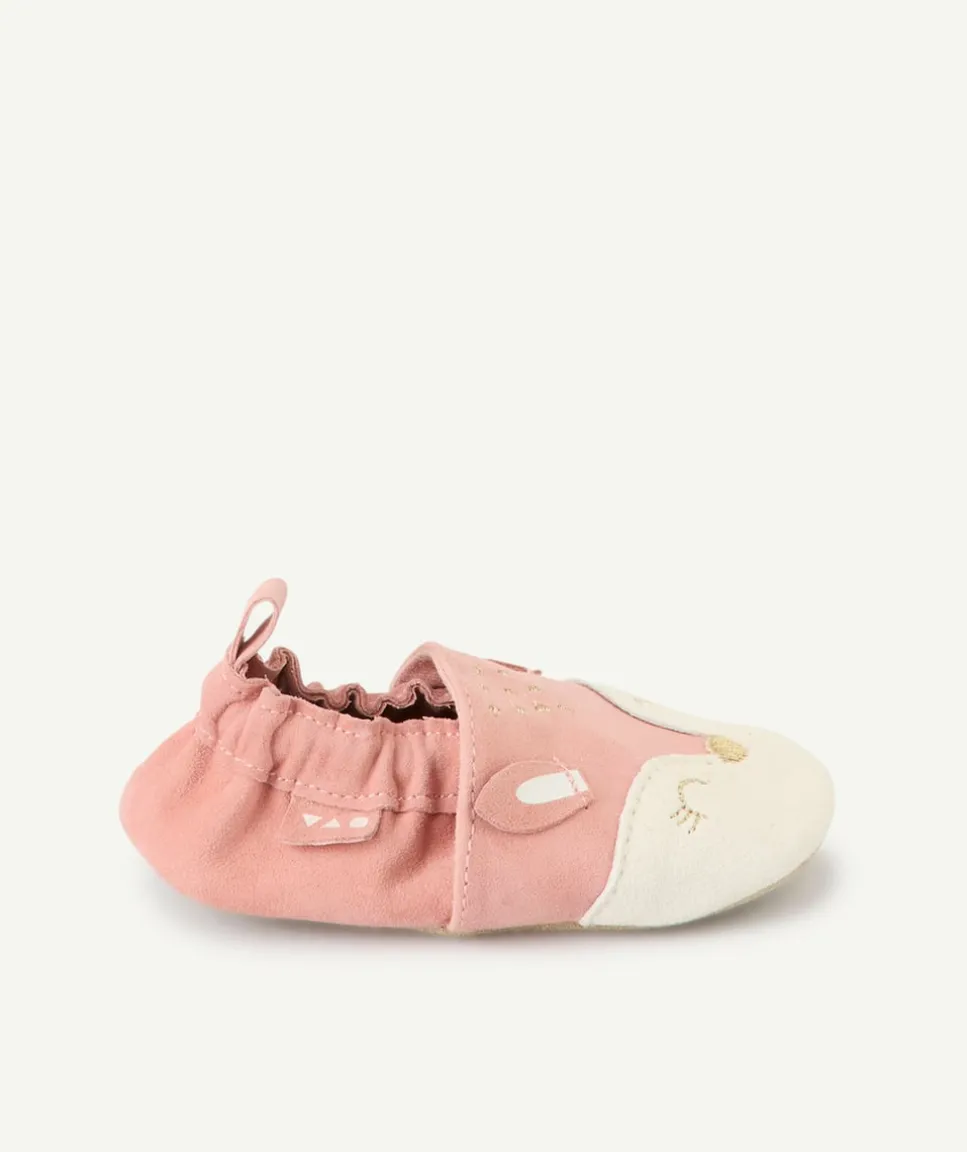 Chaussons bébé fille rose animal