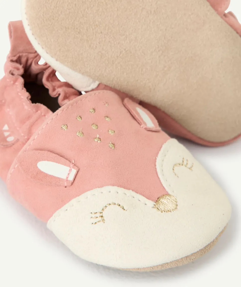 Chaussons bébé fille rose animal