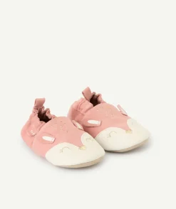 Chaussons bébé fille rose animal