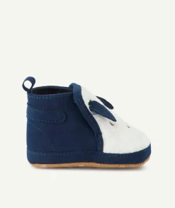 Chaussons bébé garçon petit chiot bleu marine