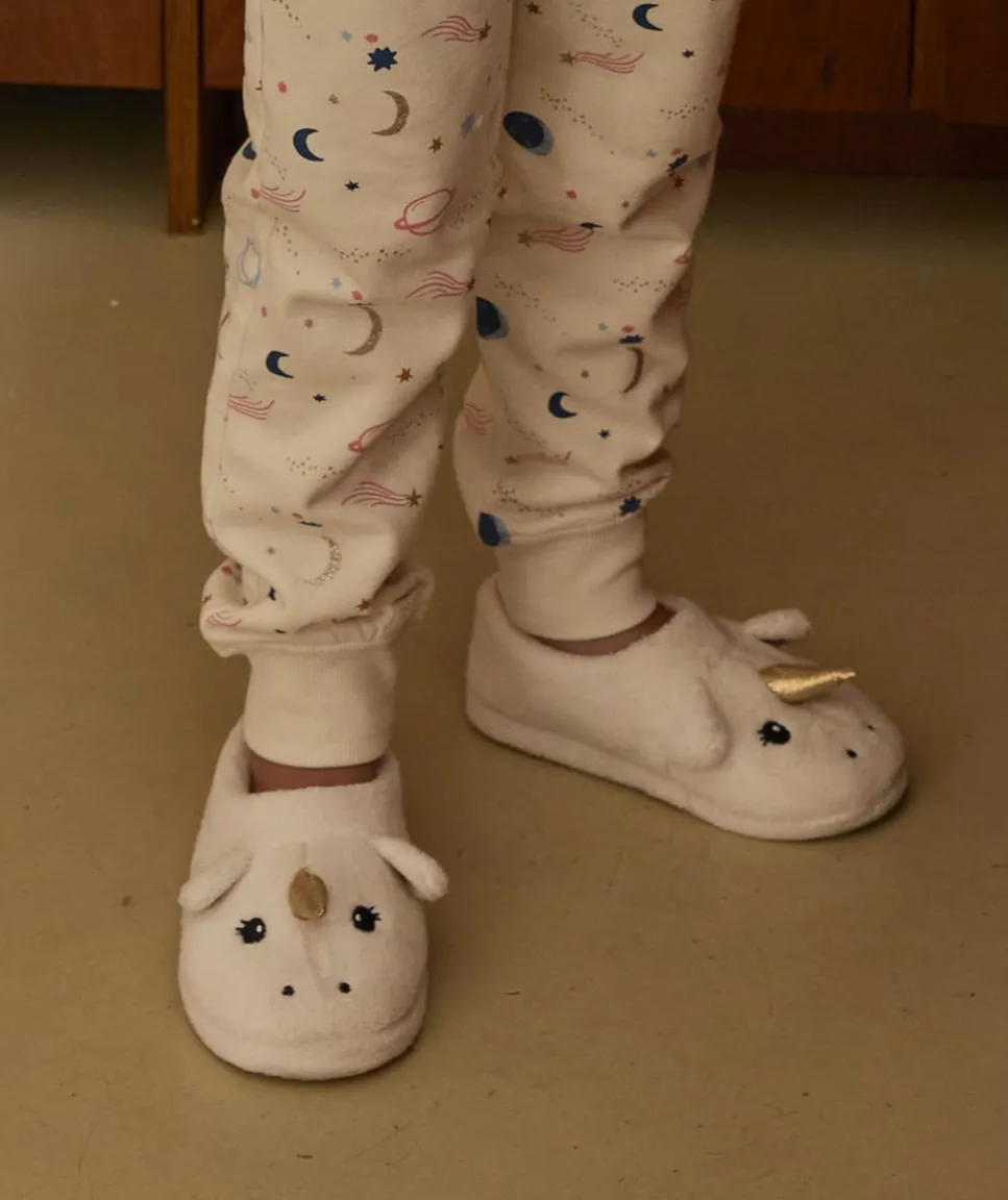 Chaussons fille licorne
