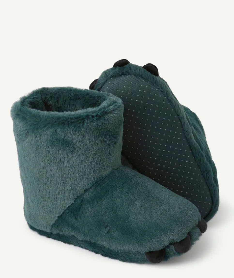 Chaussons garçon en fausse fourrure