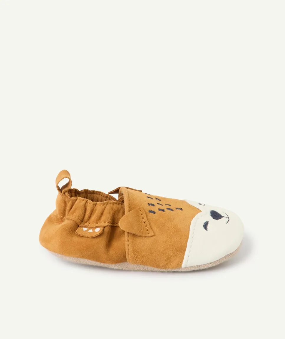 Chaussons renard bébé garçon camel