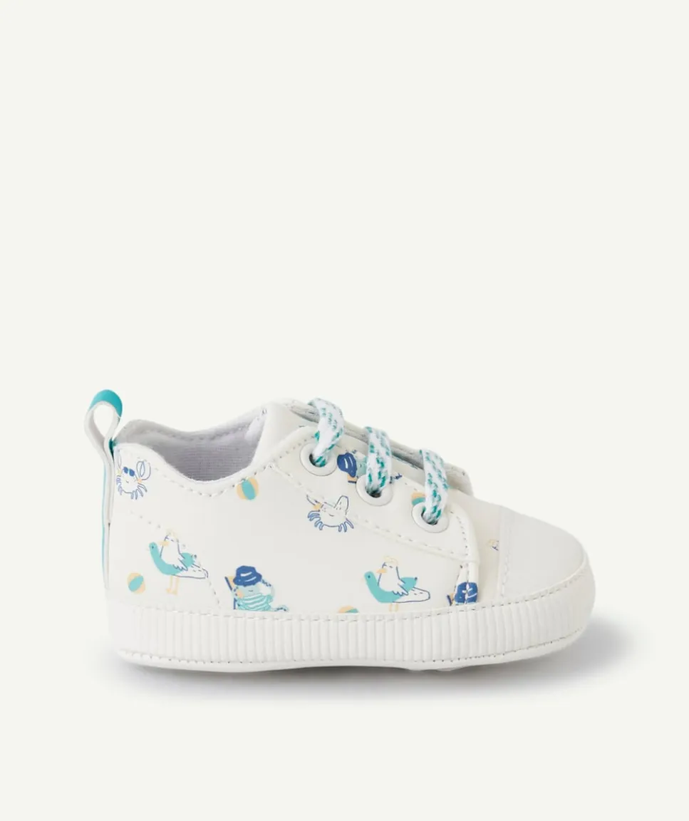 Chaussons style baskets bébé garçon imprimés animaux