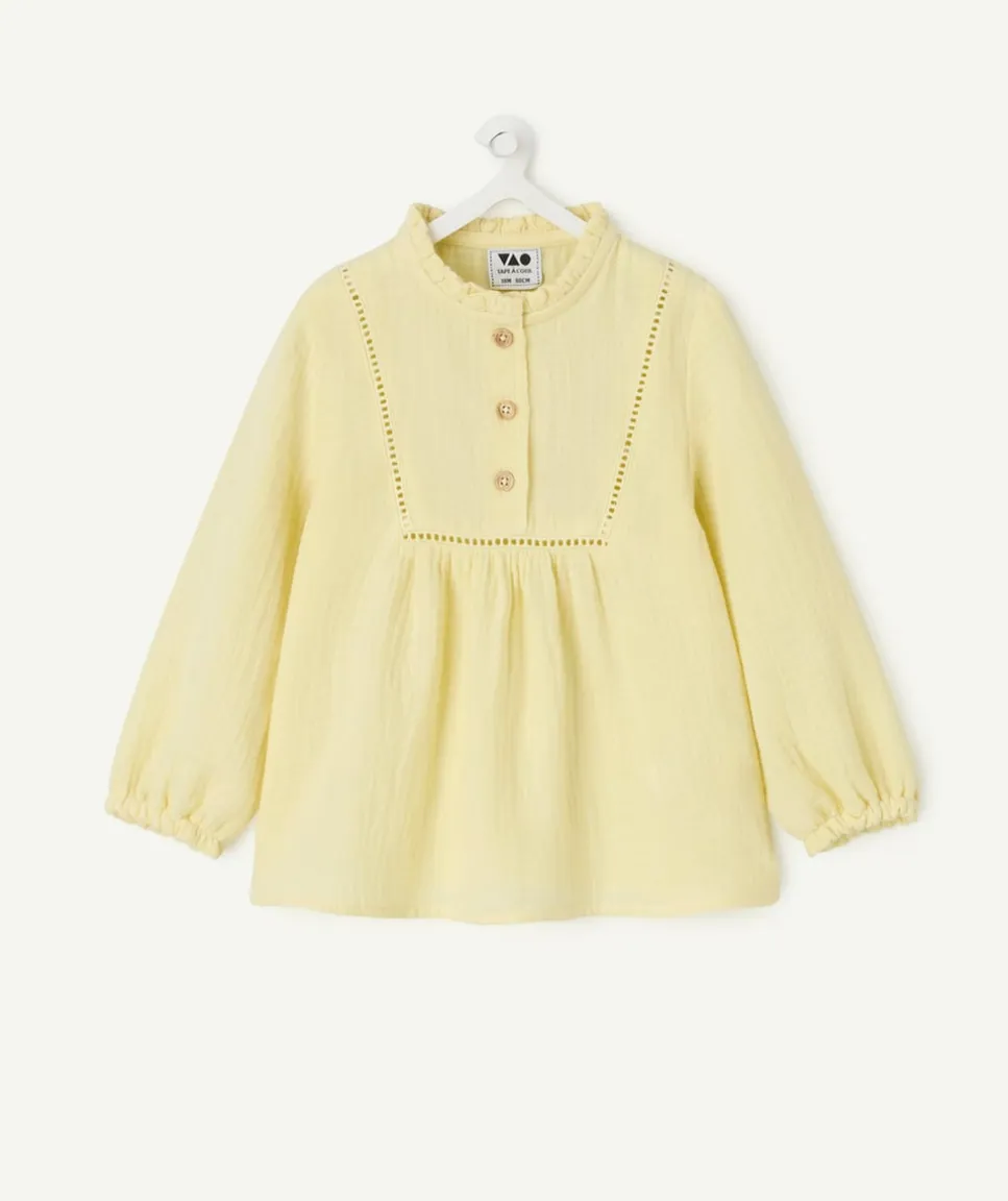 Chemise bébé fille jaune