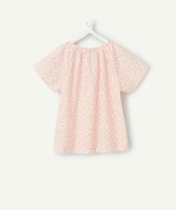 Chemise bébé fille manches courtes léopard rose