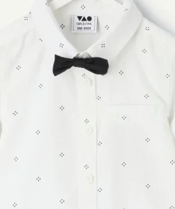 Chemise bébé garçon blanche imprimée coton
