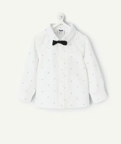Chemise bébé garçon blanche imprimée coton