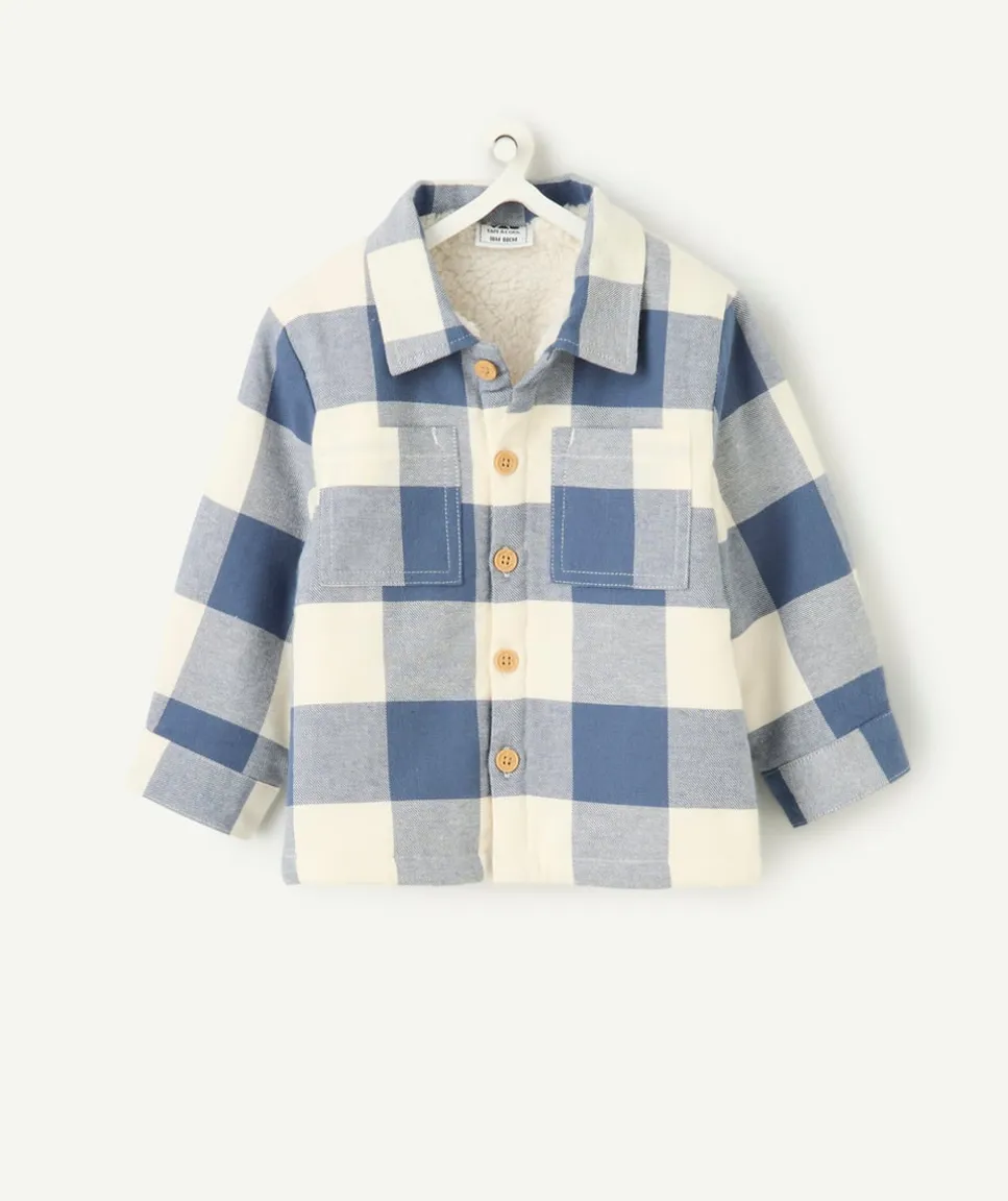 Chemise bébé garçon à carreaux doublée