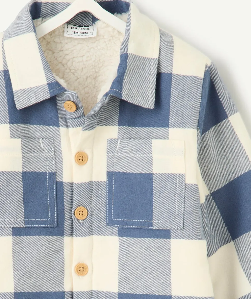 Chemise bébé garçon à carreaux doublée