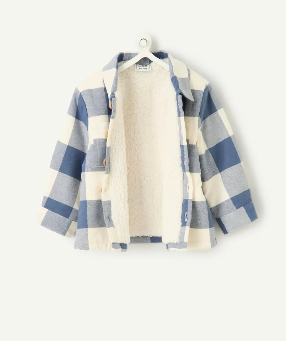 Chemise bébé garçon à carreaux doublée