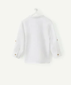 Chemise bébé garçon coton blanc
